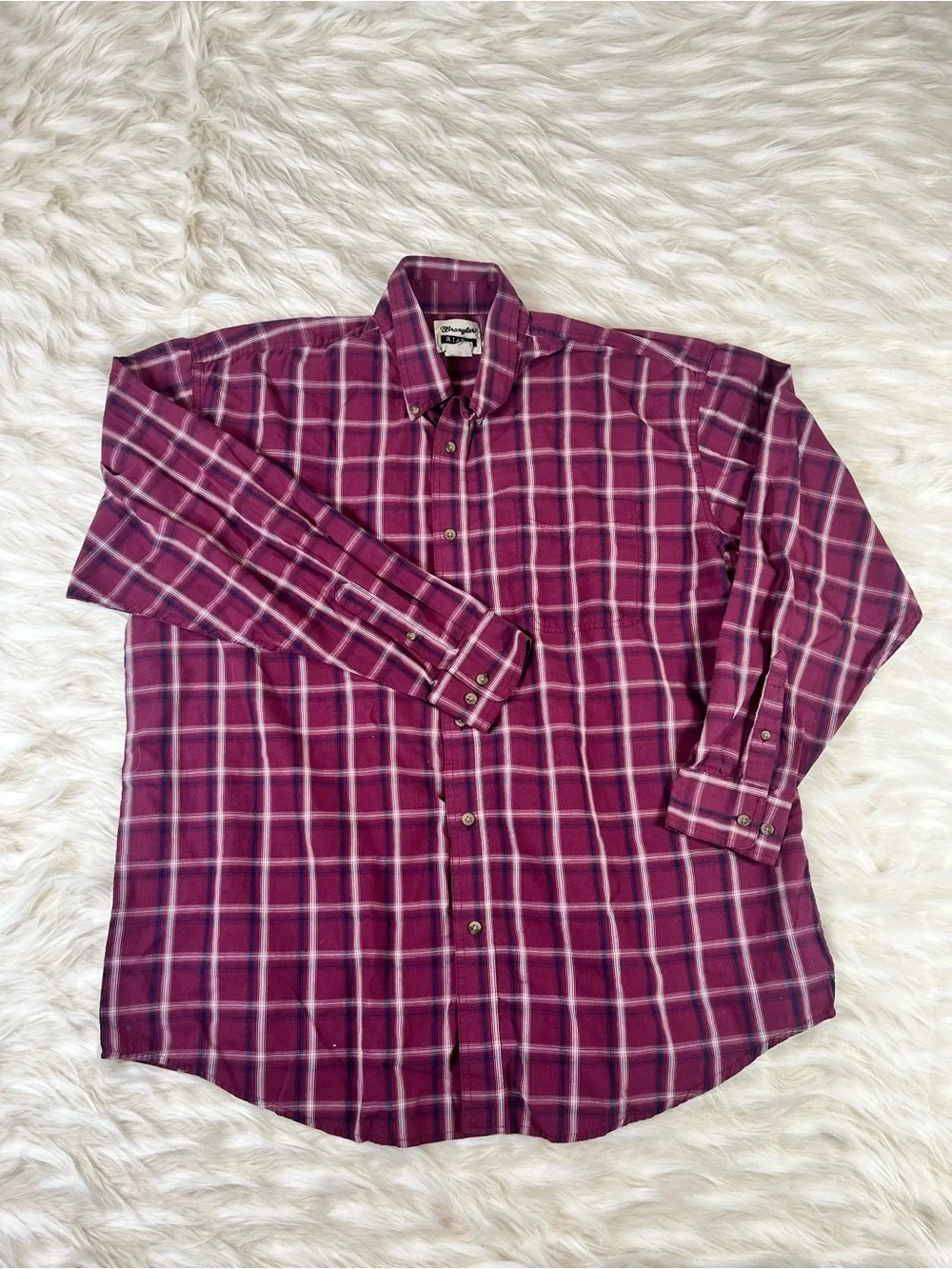 Wrangler Riata Western Shirt Men's XL Red Plaid - Picture 1 of 5